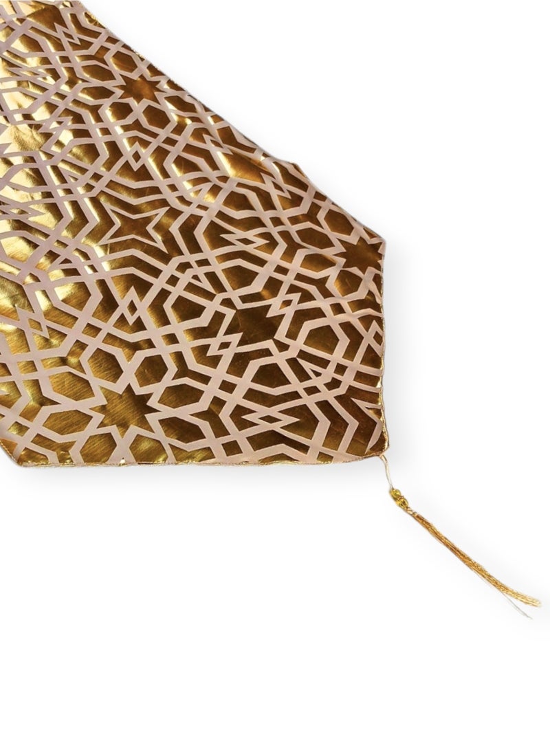 رانر عربي - بيج / ذهبي - Image 3